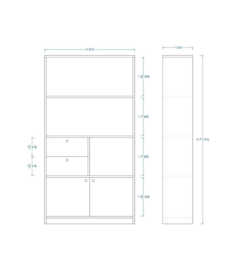 Woodchy Arlo Bookcase