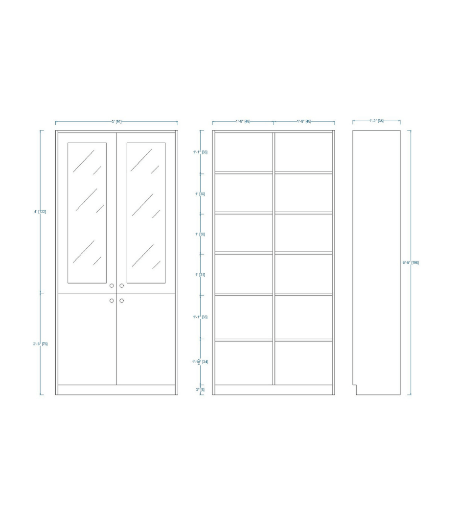 Woodchy Atlas Bookcase