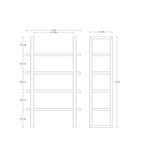 Woodchy Xenor Bookcase