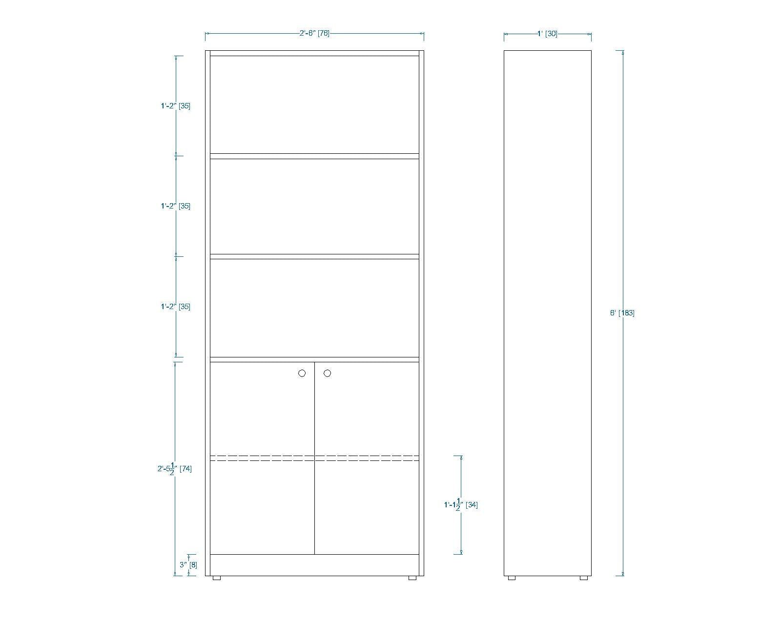 Woodchy Vela Bookcase